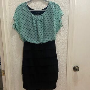 Enfocus Studio Mint and Black Dress